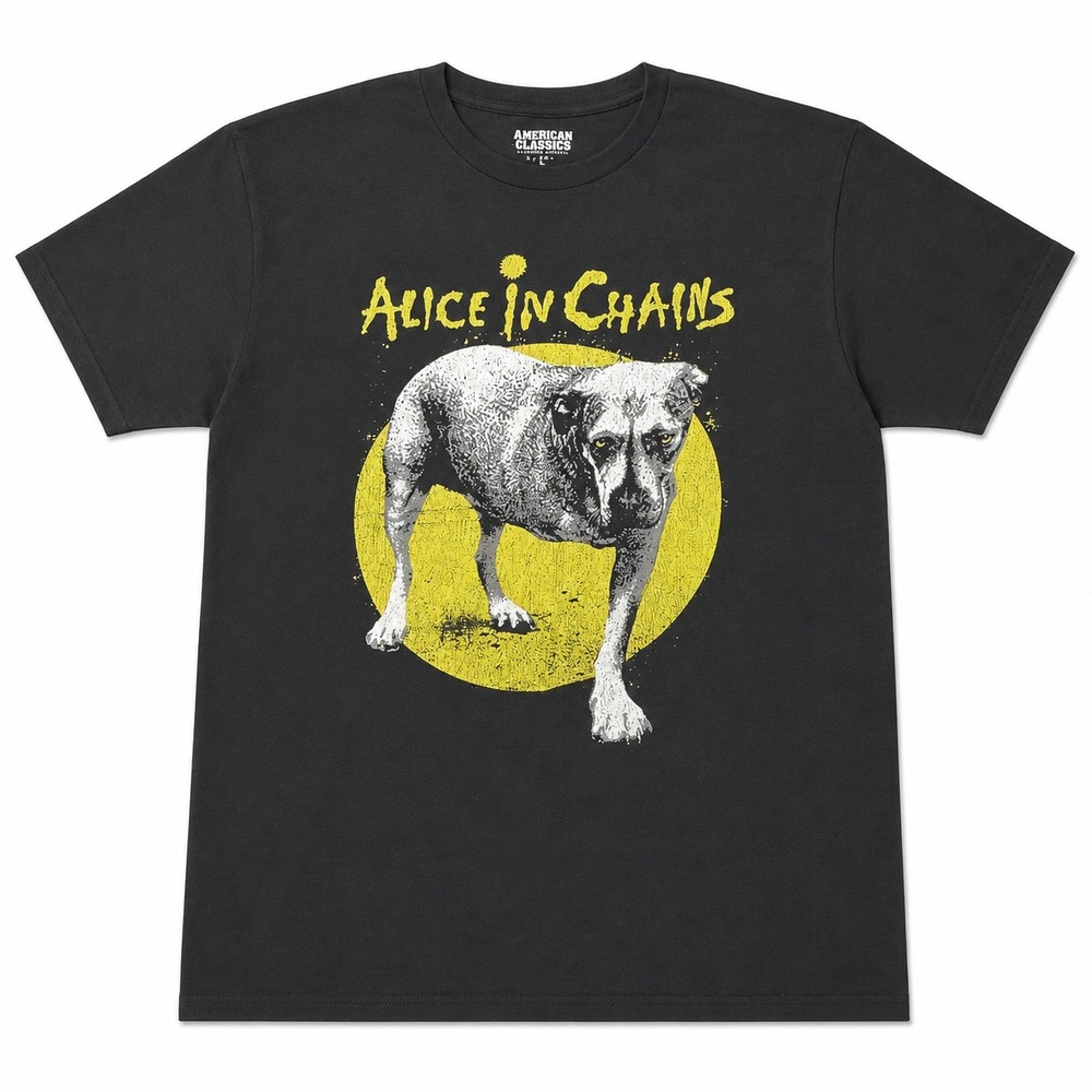 Alice in Chains Tripod Dog Graphic T-Shirt Mens Large Black American Classics